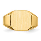 14k 12.5x11.0mm Octagon Closed Back Signet Ring