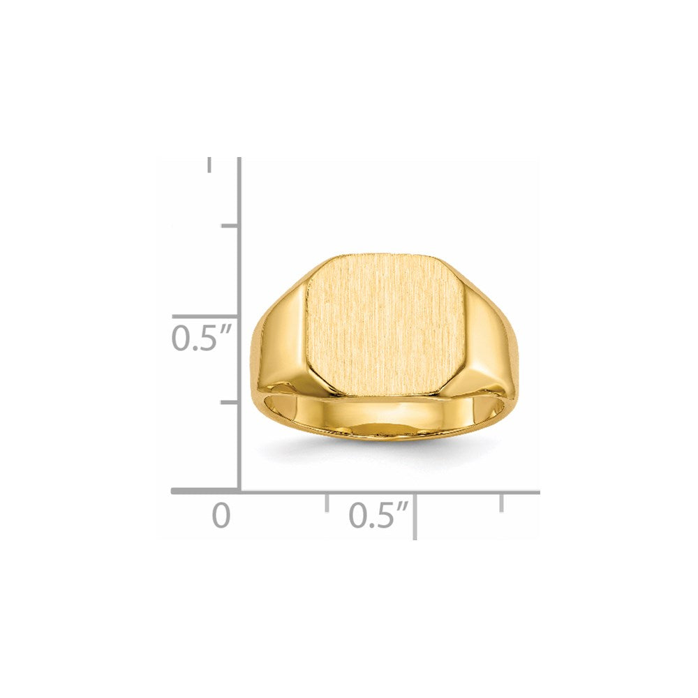 14k 12.5x11.0mm Octagon Closed Back Signet Ring