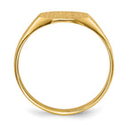 14k 8.5x7.0mm Octagon Closed Back Signet Ring