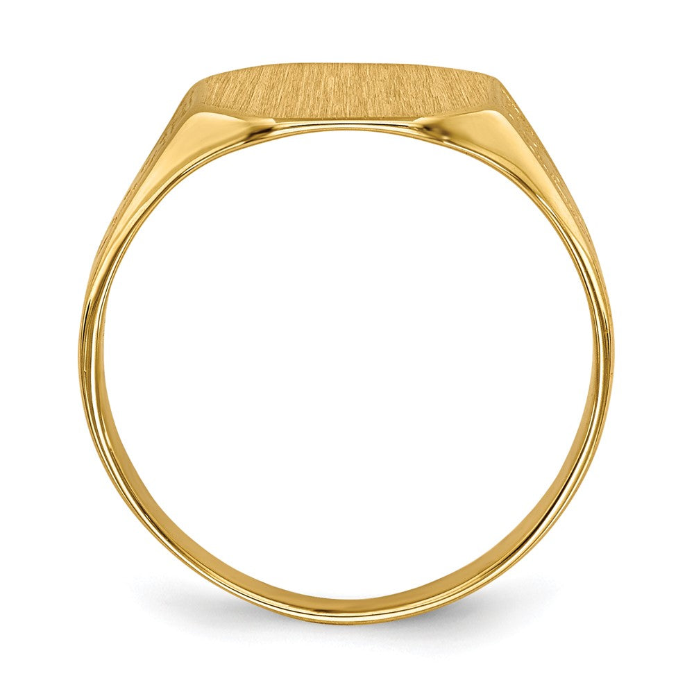14k 11.0x9.0mm Octagon Closed Back Signet Ring