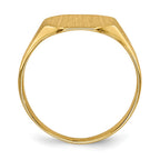 14k 11.0x9.0mm Octagon Closed Back Signet Ring
