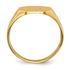 14k 11.0x9.0mm Octagon Open Back Signet Ring