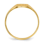 14k 6.5x7.0mm Square Closed Back Signet Ring