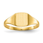 14k 6.5x7.0mm Square Closed Back Signet Ring