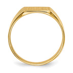 14k 8.5x7.0mm Rectangle Closed Back Signet Ring