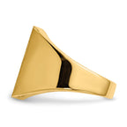14k 15.0x17.0.0mm Rectangle Closed Back Mens Signet Ring