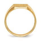 14k 8.5x9.0mm Square Open Back Signet Ring