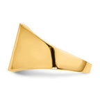 10k 13.0x13.0mm Square Open Back Mens Signet Ring