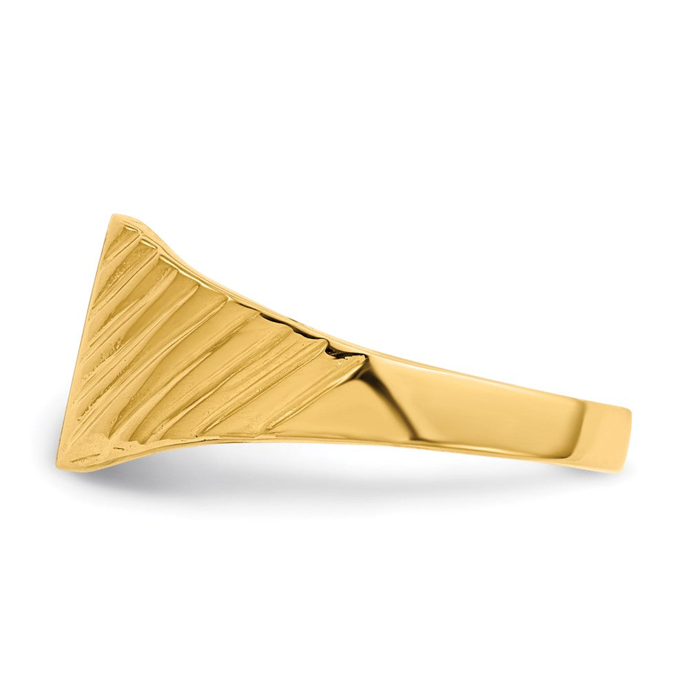 14k 8.0x6.5mm Open Back Childs Rectangular Signet Ring