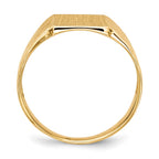 14k 8.0x9.5mm Rectangle Open Back Signet Ring