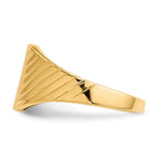 14k 8.0x9.5mm Rectangle Open Back Signet Ring