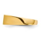 14k 10.5x5.5mm Rectangle Closed Back Signet Ring