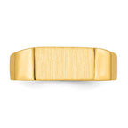 14k 10.5x5.5mm Rectangle Closed Back Signet Ring