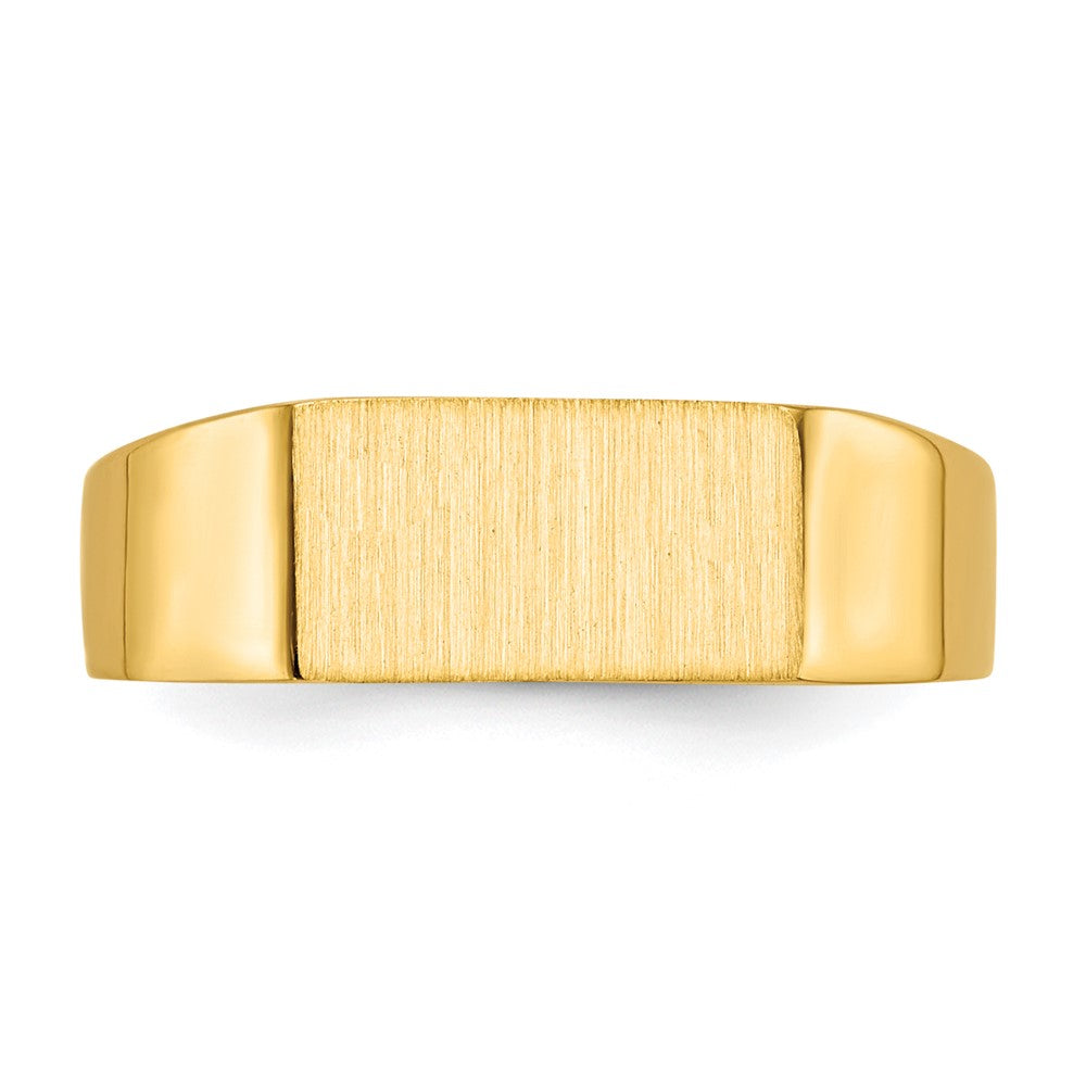 14k 10.5x5.5mm Rectangle Closed Back Signet Ring