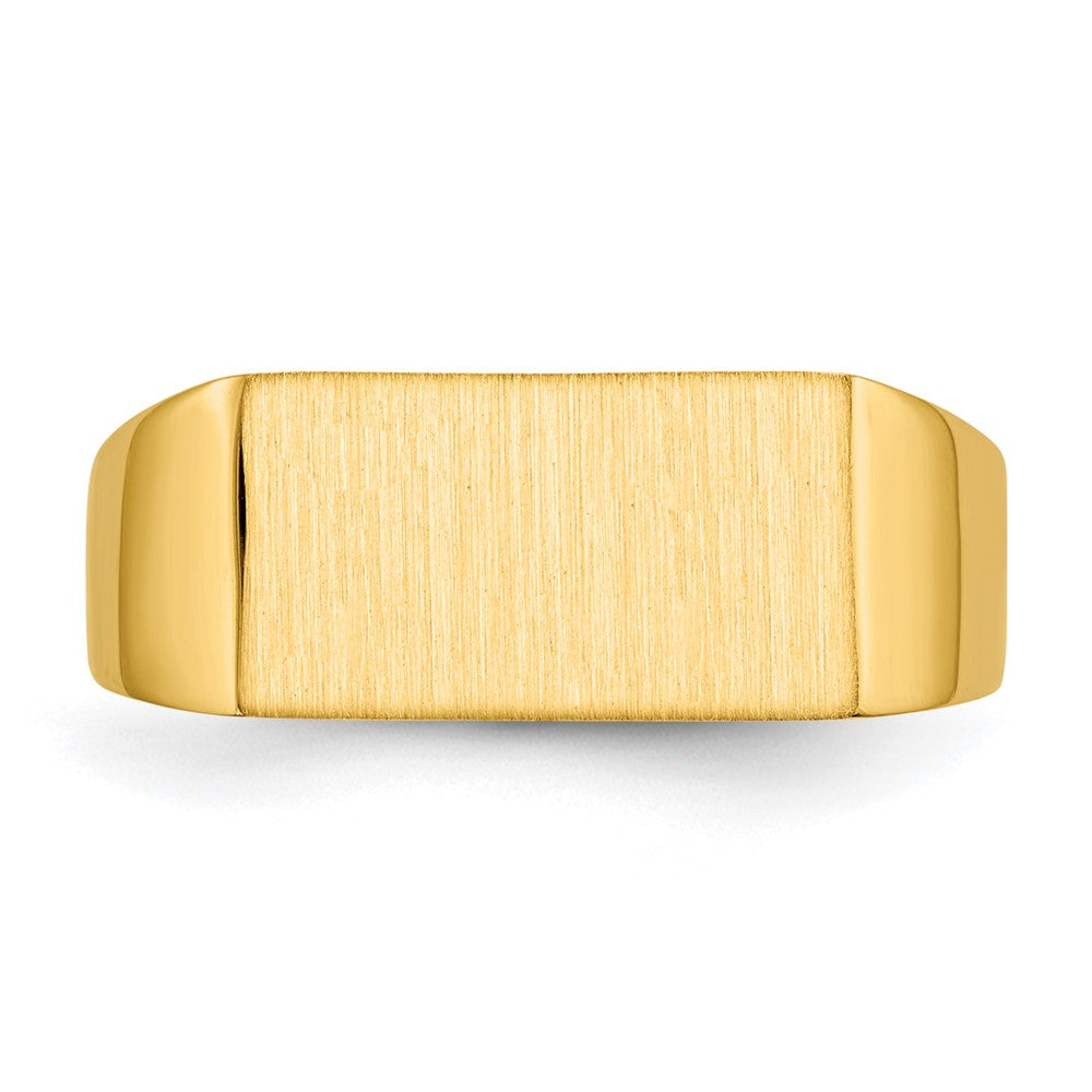 14k 13.0x7.0mm Rectangle Closed Back Signet Ring