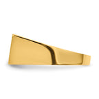 14k 16.5x8.0mm Rectangle Closed Back Mens Signet Ring