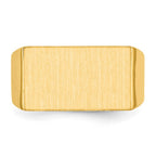 14k 18.0x10.5mm Rectangle Closed Back Mens Signet Ring
