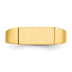 14k 12.0x5.5mm Rectangle Open Back Signet Ring