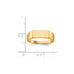 14k 12.0x5.5mm Rectangle Open Back Signet Ring