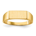 14k 12.0x5.5mm Rectangle Open Back Signet Ring