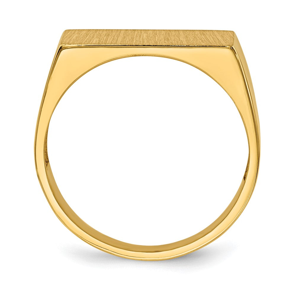 10k 8.0x16.5mm Rectangle Open Back Mens Signet Ring