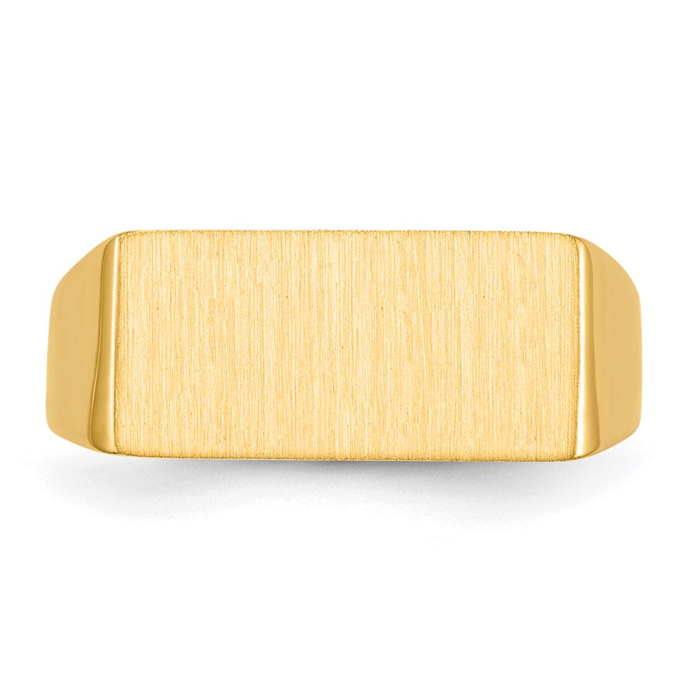 10k 8.0x16.5mm Rectangle Open Back Mens Signet Ring