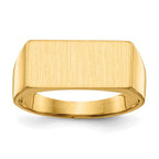 10k 8.0x16.5mm Rectangle Open Back Mens Signet Ring