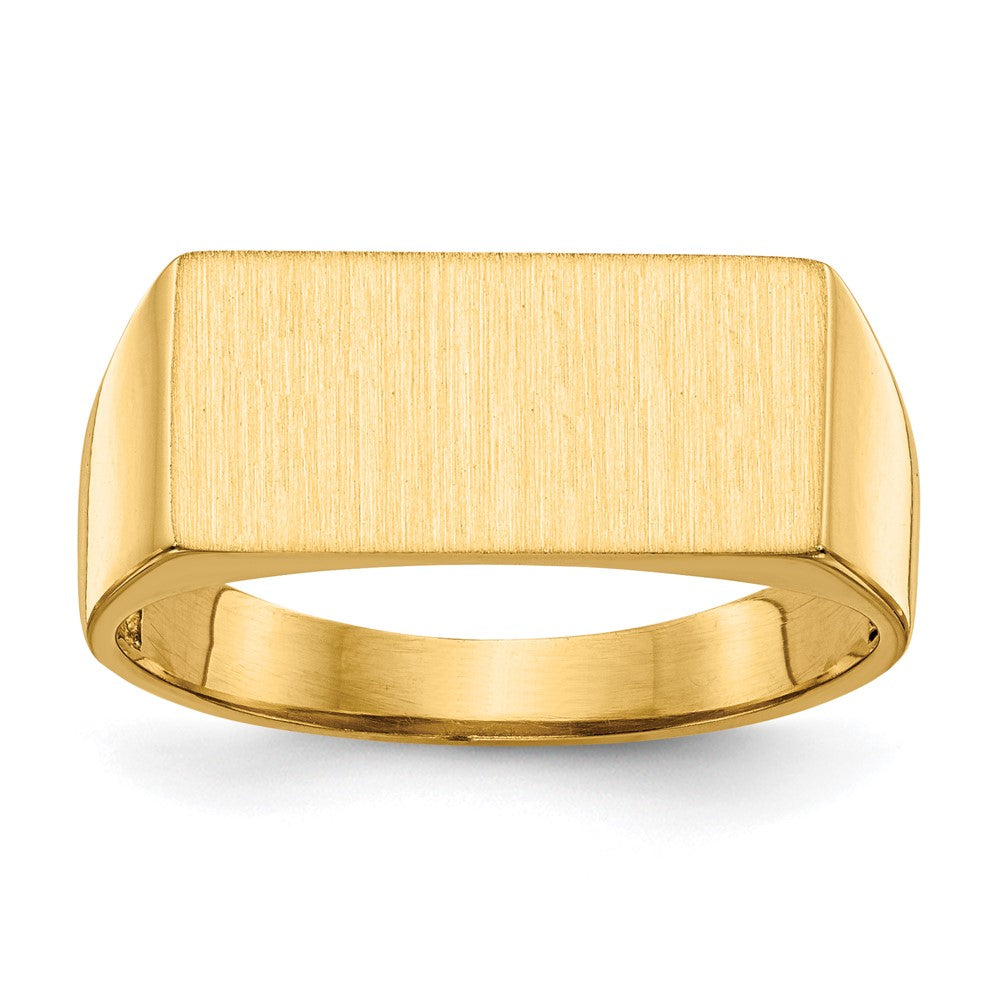 10k 8.0x16.5mm Rectangle Open Back Mens Signet Ring