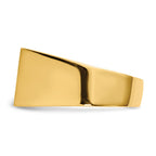 14k 18.0x11.0mm Rectangle Open Back Mens Signet Ring