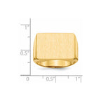 14k 19.5x14.5mm Rectangle Open Back Mens Signet Ring