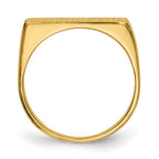 14k 16.5x5.0mm Rectangle Closed Back Signet Ring