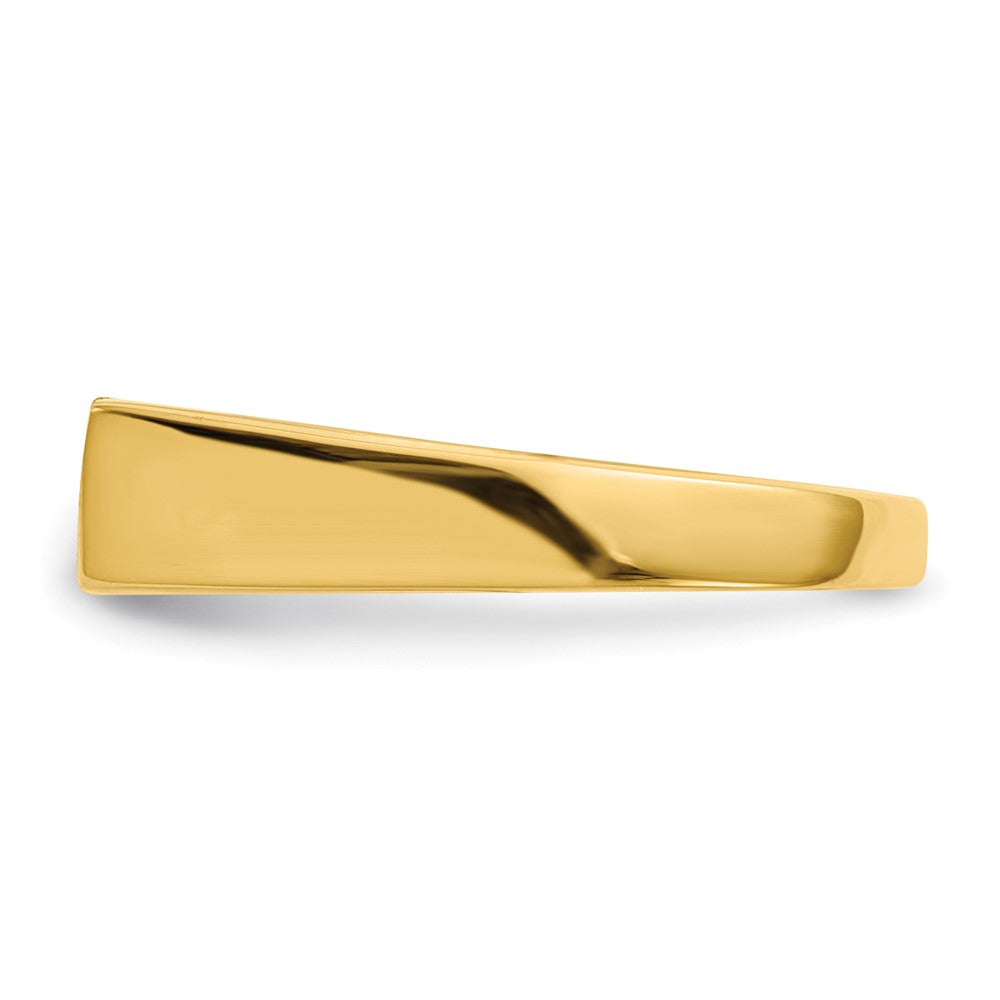 14k 16.5x5.0mm Rectangle Closed Back Signet Ring