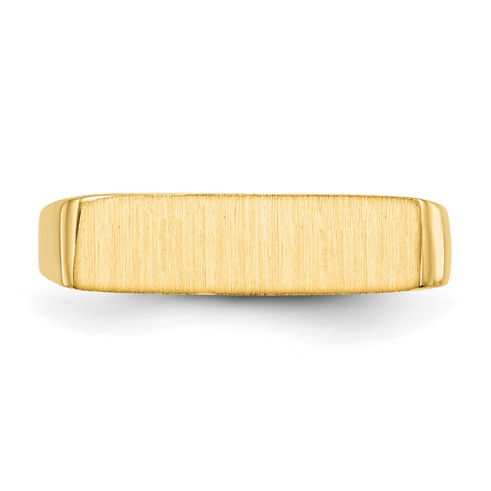 14k 16.5x5.0mm Rectangle Closed Back Signet Ring