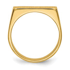 14k 16.0x6.0mm Rectangle Closed Back Signet Ring