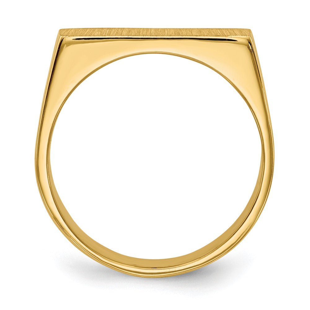 14k 16.0x6.0mm Rectangle Closed Back Signet Ring