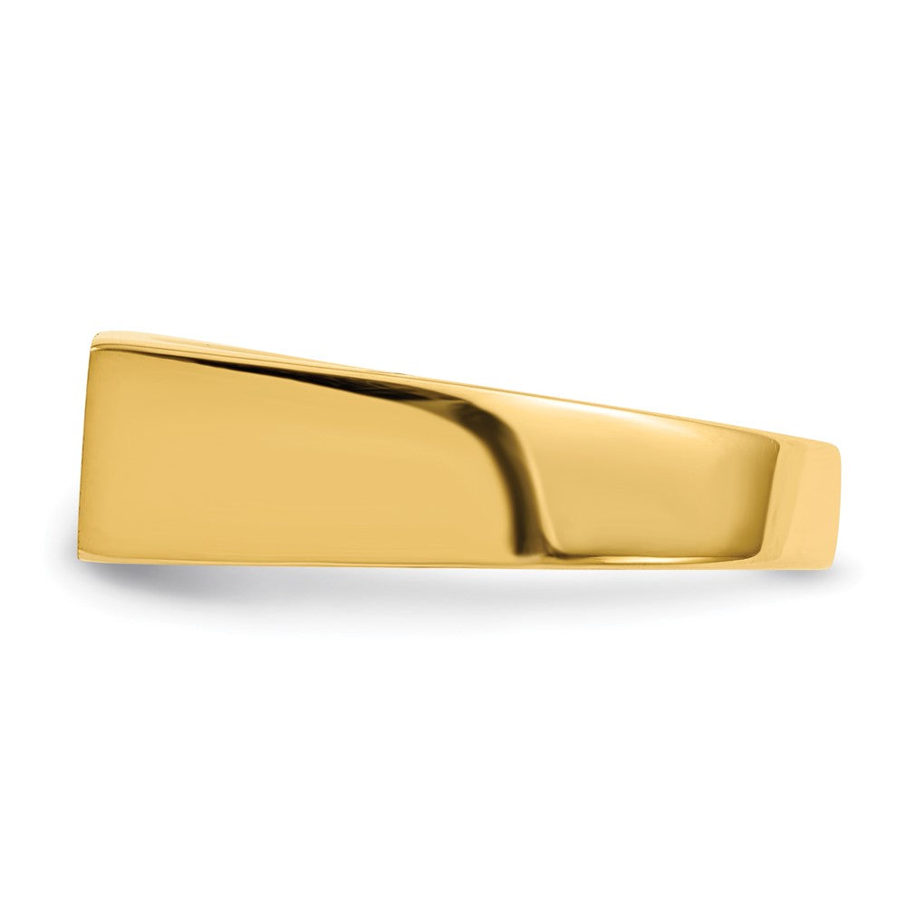14k 16.0x6.0mm Rectangle Closed Back Signet Ring