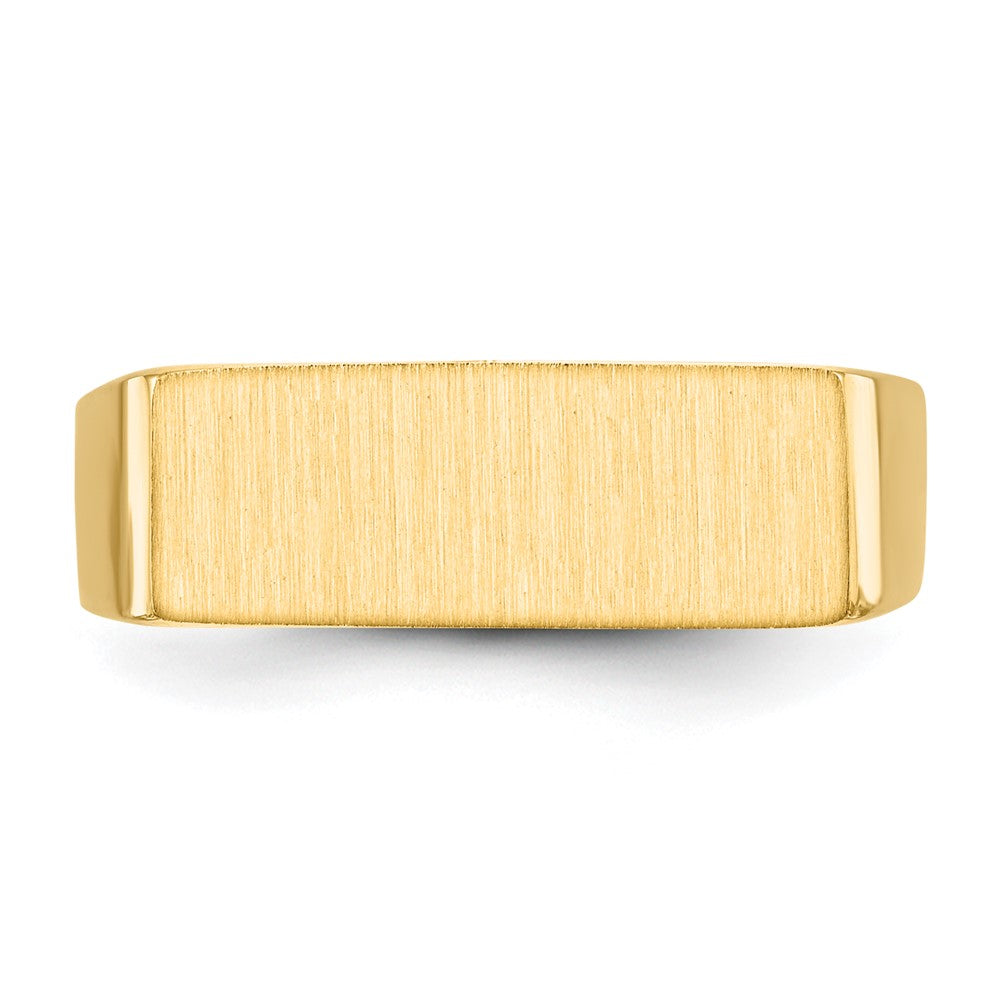 14k 16.0x6.0mm Rectangle Closed Back Signet Ring