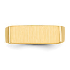 14k 16.0x6.0mm Rectangle Closed Back Signet Ring
