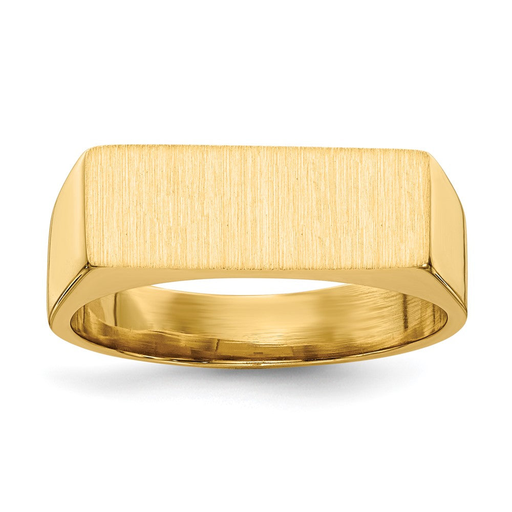14k 16.0x6.0mm Rectangle Closed Back Signet Ring