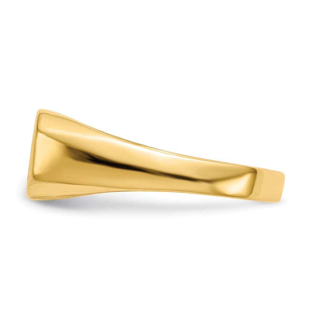 14k 12.0x6.5mm Rectangle Closed Back Childs Signet Ring
