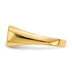 14k 12.0x6.5mm Rectangle Closed Back Childs Signet Ring