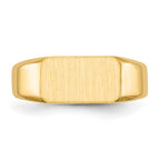 14k 11.5x6.5mm Octagon Closed Back Signet Ring
