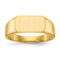 14k 11.5x6.5mm Octagon Closed Back Signet Ring