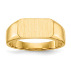 14k 11.5x6.5mm Octagon Closed Back Signet Ring