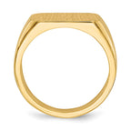 10k 10.0x15.0mm Rectangle Closed Back Mens Signet Ring