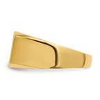 10k 10.0x15.0mm Rectangle Closed Back Mens Signet Ring