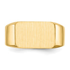 10k 10.0x15.0mm Rectangle Closed Back Mens Signet Ring
