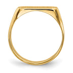 14k 13.5x5.5mm Rectangle Closed Back Signet Ring