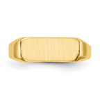 14k 13.5x5.5mm Rectangle Closed Back Signet Ring