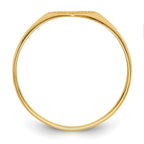 14k 7.5x6.0mm Closed Back Heart Signet Ring
